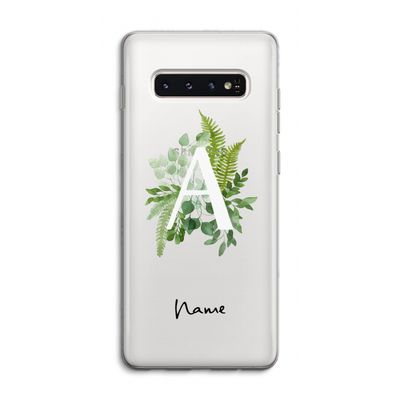 Green Brush: Samsung Galaxy S10 4G Transparant Hoesje