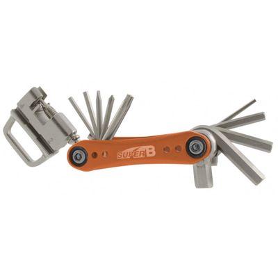 SuperB Multitool tb-fd40 17 functies 73 x 45 mm rvs oranje