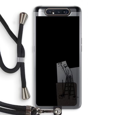 Musketon Painter: Samsung Galaxy A80 Transparant Hoesje met koord