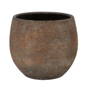 DK Design Bloempot Maya - rond - roestbruin - D21xH24 cm - rustiek