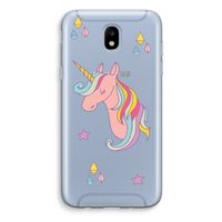 Roze eenhoorn: Samsung Galaxy J5 (2017) Transparant Hoesje
