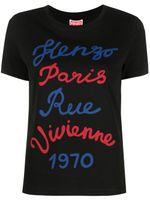 Kenzo t-shirt en coton à slogan imprimé - Noir - thumbnail