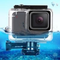 PULUZ voor GoPro HERO7 zilver /7 wit 45 m onderwater waterdichte behuizing duiken beschermhoes met gesp Basic Mount & schroef