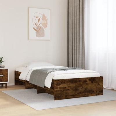 Bedframe zonder matras hout gerookt eikenkleurig 100x200 cm