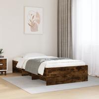 Bedframe zonder matras hout gerookt eikenkleurig 100x200 cm