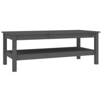 vidaXL Salontafel 110x50x40 cm massief grenenhout grijs