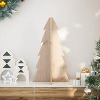 VidaXL Kerstdecoratie kerstboom 69,5 cm massief grenenhout VidaXL Kerstdecoratie kerstboom 69,5 cm massief grenenhout