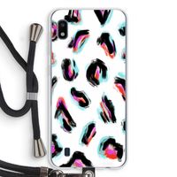 Cheetah color: Samsung Galaxy A10 Transparant Hoesje met koord