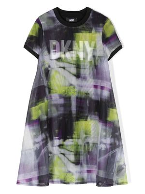 Dkny Kids robe à logo imprimé - Vert