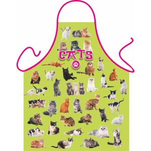 Katten fans keukenschort