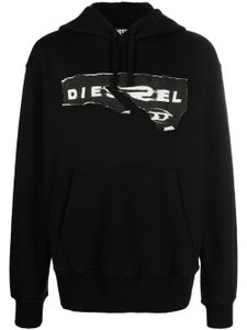 Diesel hoodie à logo imprimé - Noir