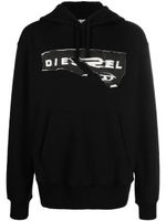 Diesel hoodie à logo imprimé - Noir - thumbnail