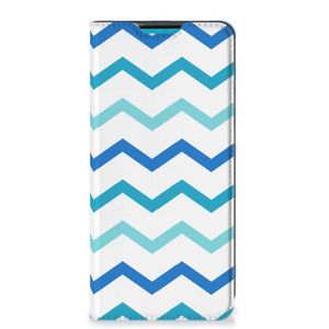 Samsung Galaxy A73 Hoesje met Magneet Zigzag Blauw