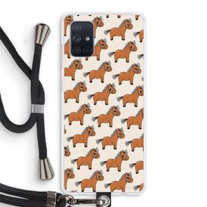 Pony: Samsung Galaxy A71 Transparant Hoesje met koord