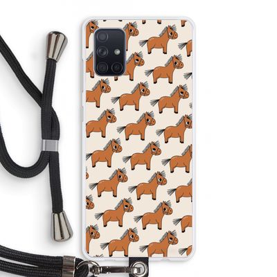 Pony: Samsung Galaxy A71 Transparant Hoesje met koord