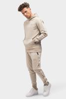 Malelions Sport React Tape Hooded Trainingspak Heren Beige - Maat XS - Kleur: Beige | Soccerfanshop