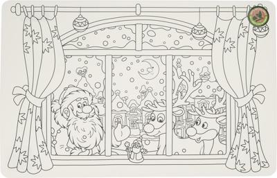 Placemat kleurplaat kerst Placemat kleurplaat kerst