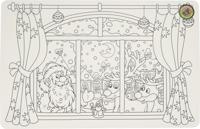 Placemat kleurplaat kerst