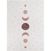 Kindervloerkleed Rechthoek Maanfasen COCO Crème - Zacht Speelkleed voor Babykamer & Kinderkamer