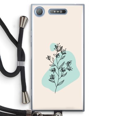Violets are blue: Sony Xperia XZ1 Transparant Hoesje met koord