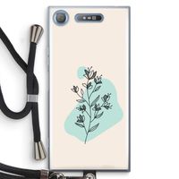 Violets are blue: Sony Xperia XZ1 Transparant Hoesje met koord