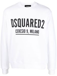 DSQUARED2 sweat en coton à logo imprimé - Blanc