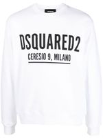 DSQUARED2 sweat en coton à logo imprimé - Blanc