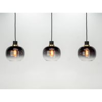 EGLO Oilella hangende plafondverlichting Flexibele montage E27 40 W Zwart, Grijs, Transparant - thumbnail