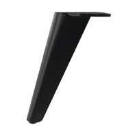 Zwarte design meubelpoot 20 cm - thumbnail