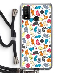 Kleurrijke katten: Huawei P Smart (2020) Transparant Hoesje met koord
