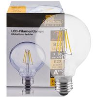 Heldere globe LED lamp 7W 810 lumen E27 2700K warm wit 11,5cm hoog dimbaar