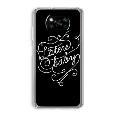Laters, baby: Xiaomi Poco X3 NFC Transparant Hoesje