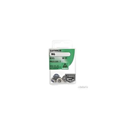 Sluitringen m6 rvs 30st - Deltafix