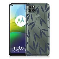 Motorola Moto G9 Power TPU Case Leaves Blue - thumbnail