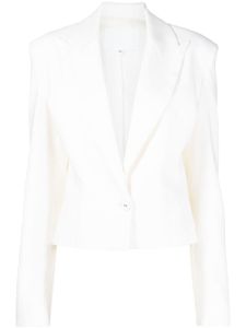 Costarellos blazer crop à simple boutonnage - Blanc