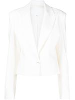 Costarellos blazer crop à simple boutonnage - Blanc