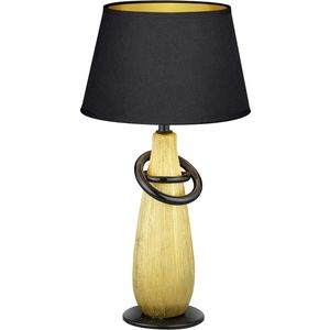 LED Tafellamp - Tafelverlichting - Trion Talos - E14 Fitting - Rond - Mat Goud - Keramiek