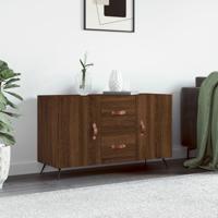 Dressoir 100x36x60 cm bewerkt hout bruin eikenkleur - thumbnail