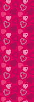 Fuchsia harten roze behang