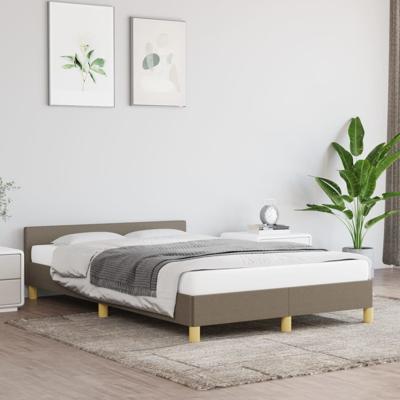 Bedframe met hoofdeinde stof taupe 120x200 cm