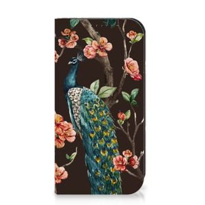 iPhone 15 Pro Hoesje maken Pauw met Bloemen