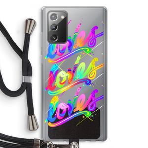 Loves: Samsung Galaxy Note 20 / Note 20 5G Transparant Hoesje met koord