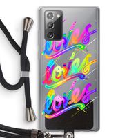 Loves: Samsung Galaxy Note 20 / Note 20 5G Transparant Hoesje met koord Loves: Samsung Galaxy Note 20 / Note 20 5G Transparant Hoesje met koord