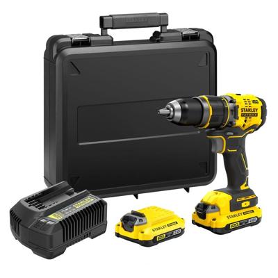 Stanley SFMCD721D2K FATMAX® V20 Accu klop-/schroefboormachine Brushless 18V 2.0Ah in Koffer