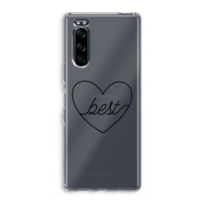 Best heart black: Sony Xperia 5 Transparant Hoesje