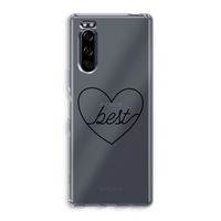 Best heart black: Sony Xperia 5 Transparant Hoesje