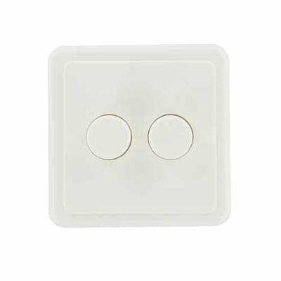 Enkelvoudig afdekraam duo dimmer model Peha wit