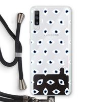Eyes pattern: Samsung Galaxy A70 Transparant Hoesje met koord