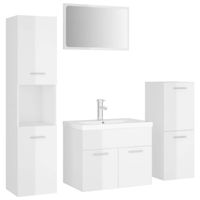 The Living Store Badkamermeubelset - Hoogglans wit - 60x38.5x46 cm (wastafelkast)