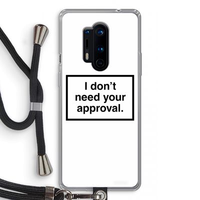 Don't need approval: OnePlus 8 Pro Transparant Hoesje met koord